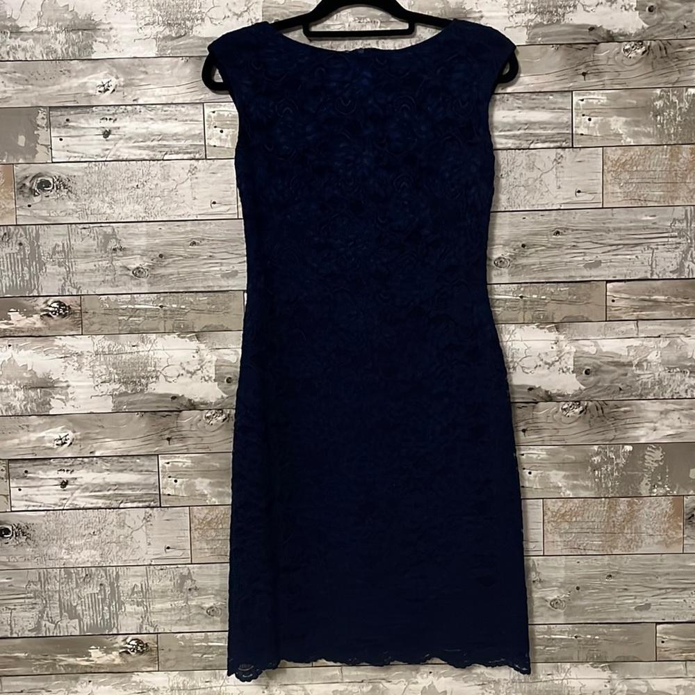 Navy Blue Lace Ralph Lauren Dress